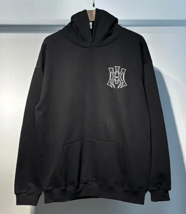 AMIRI Black Hoodie With Bold White Hollywood Logo And Ornate Emblem #A54289 AMIRI Black Hoodie With Bold White Hollywood Logo And Ornate Emblem #A54289