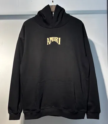 AMIRI Black Hoodie With Large Back Gold Logo And Ornate Design Elements #A54286 AMIRI Black Hoodie With Large Back Gold Logo And Ornate Design Elements #A54286