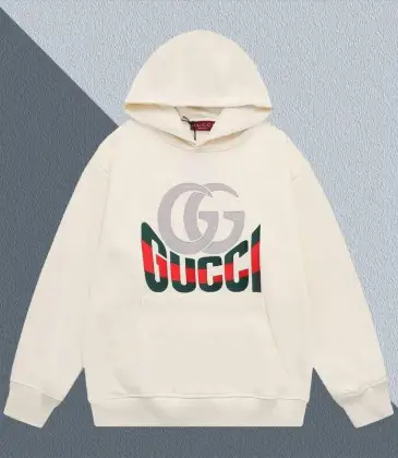  Cream Hoodie With Iconic Double G And Brand Logo Embroidered Design #A54427