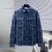 D-ior shirts for D-ior Long-Sleeved Shirts for men Black/Blue #A53761