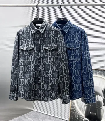 D-ior shirts for D-ior Long-Sleeved Shirts for men Black/Blue #A53761 D-ior shirts for D-ior Long-Sleeved Shirts for men Black/Blue #A53761