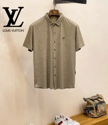 Louis Vuitton Shirts for Louis Vuitton short sleeved shirts for men #A61461