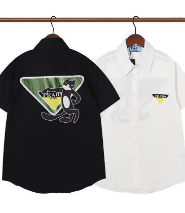 Prada Shirts for Prada Short-Sleeved Shirts For Men #999922166 Prada Shirts for Prada Short-Sleeved Shirts For Men #999922166