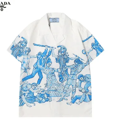 Prada Shirts for Prada Short-Sleeved Shirts For Men #999924527 Prada Shirts for Prada Short-Sleeved Shirts For Men #999924527