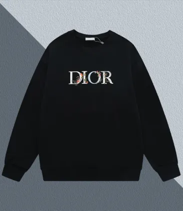 D-ior White/Black Sweatshirt With Floral - Embroidered Logo For Elegant Casual Fashion #A54276 D-ior White/Black Sweatshirt With Floral - Embroidered Logo For Elegant Casual Fashion #A54276