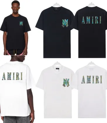 Amiri T-shirts AMIRI Watercolor Ma Tee Black/White #A53435 Amiri T-shirts AMIRI Watercolor Ma Tee Black/White #A53435