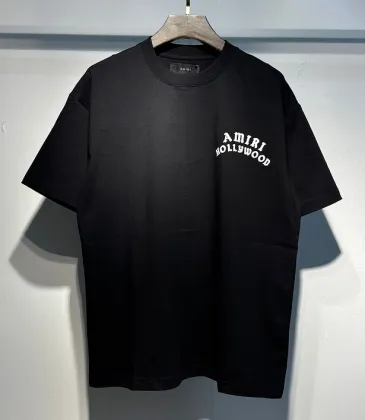 Amiri T-shirts Cotton Hollywood Black/White #A54011 Amiri T-shirts Cotton Hollywood Black/White #A54011