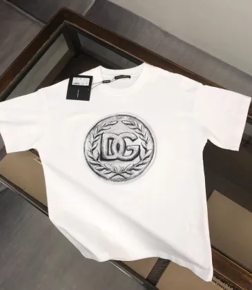 D&amp;G T-Shirts for MEN Dolceamp; Gabbana Logo Embroidery T-Shirt Black/White  #A53933