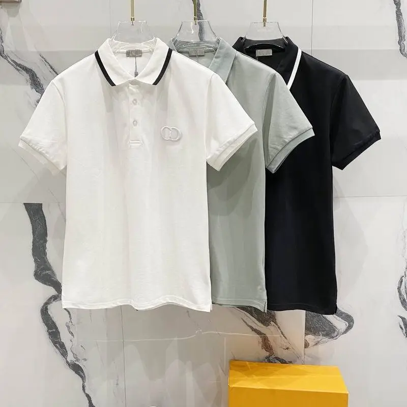 D-ior T-shirts for men Solid Color Black/White #A46598