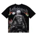 NEW Godspeed Skeleton cowboy print pattern Tee Washed Mens Short sleeved T-shirt #A53416