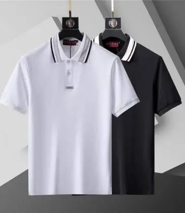  T-shirts for  Polo Shirts Striped collar Black/White #A46546