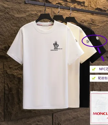Moncler T-shirts for men 300g 100% cotton NFC chip sensor #A53029