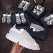 Alexander McQueen Luminous shoes Unisex McQueen White Sneakers top leather #99899363 Alexander McQueen Luminous shoes Unisex McQueen White Sneakers top leather #99899363