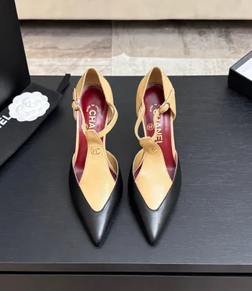Chanel Two Tone Double C Pointed Toe Slingback Stiletto Pumps #A66679