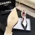 Chanel Two Tone Double C Pointed Toe Slingback Stiletto Pumps #A66680
