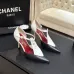 Chanel Two Tone Double C Pointed Toe Slingback Stiletto Pumps #A66680