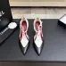Chanel Two Tone Double C Pointed Toe Slingback Stiletto Pumps #A66680