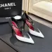 Chanel Two Tone Double C Pointed Toe Slingback Stiletto Pumps #A66681