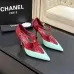 Chanel Two Tone Double C Pointed Toe Slingback Stiletto Pumps #A66682
