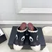 Chanel Two Tone Leather CC Block Heel Mules 8.5cm Heels #A66634