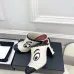Chanel Two Tone Leather CC Block Heel Mules 8.5cm Heels #A66635