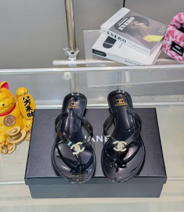 Chanel Jelly Flip Flops TPU Waterproof Beach Sandals #A65286 Chanel Jelly Flip Flops TPU Waterproof Beach Sandals #A65286