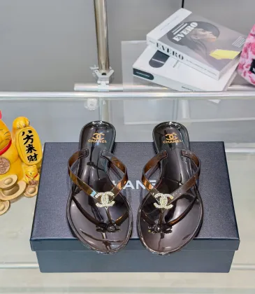 Chanel Jelly Flip Flops TPU Waterproof Beach Sandals #A65287 Chanel Jelly Flip Flops TPU Waterproof Beach Sandals #A65287