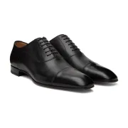 Christian Louboutin Buffed calfskin oxfords in black #999930400 Christian Louboutin Buffed calfskin oxfords in black #999930400