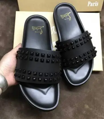 Christian Louboutin CL Liulin red slippers with cowhide inner sheepskin and original rubber combined bottom #9874657 Christian Louboutin CL Liulin red slippers with cowhide inner sheepskin and original rubber combined bottom #9874657