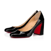 Women's CL Pumps Christian Louboutin Miss Sab 85MM Patent Leather Black Pumps #A53126 Women's CL Pumps Christian Louboutin Miss Sab 85MM Patent Leather Black Pumps #A53126