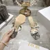 Snake Print Dior Style High Heel Mule Sandals for Women 8.5cm #A63468