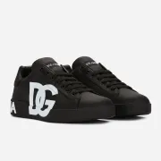 Dolce xGabbana Logo Plain Leather Street Style Sneakers #A30109 Dolce xGabbana Logo Plain Leather Street Style Sneakers #A30109