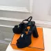 Hermes Style Platform Sandals with H Buckleamp; Tassel 10cm Heel #A66237