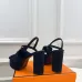 Hermes Style Platform Sandals with H Buckleamp; Tassel 10cm Heel #A66237