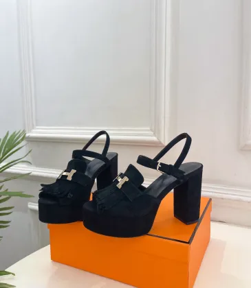 Hermes Style Platform Sandals with H Buckle & Tassel 10cm Heel #A66237 Hermes Style Platform Sandals with H Buckle & Tassel 10cm Heel #A66237