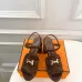 Hermes Style Platform Sandals with H Buckleamp; Tassel 10cm Heel #A66238