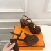 Hermes Style Platform Sandals with H Buckleamp; Tassel 10cm Heel #A66238