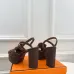 Hermes Style Platform Sandals with H Buckleamp; Tassel 10cm Heel #A66238