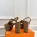 Hermes Style Platform Sandals with H Buckleamp; Tassel 10cm Heel #A66239