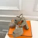 Hermes Style Platform Sandals with H Buckleamp; Tassel 10cm Heel #A66240