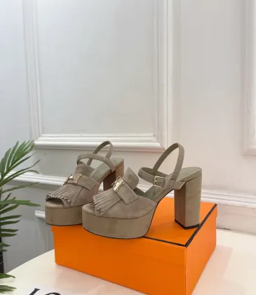 Hermes Style Platform Sandals with H Buckle & Tassel 10cm Heel #A66240 Hermes Style Platform Sandals with H Buckle & Tassel 10cm Heel #A66240