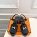 Hermes Style Platform Sandals with H Buckleamp; Tassel 10cm Heel #A66241