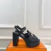 Hermes Style Platform Sandals with H Buckleamp; Tassel 10cm Heel #A66241