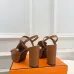 Hermes Style Platform Sandals with H Buckleamp; Tassel 10cm Heel #A66243
