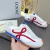 LOEWE Retro Runner Sneakers Unisex Nylon Cow Leather Sheepskin Lining Trainers #A66583