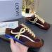LOEWE Retro Runner Sneakers Unisex Nylon Cow Leather Sheepskin Lining Trainers #A66584