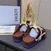 LOEWE Retro Runner Sneakers Unisex Nylon Cow Leather Sheepskin Lining Trainers #A66584