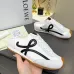 LOEWE Retro Runner Sneakers Unisex Nylon Cow Leather Sheepskin Lining Trainers #A66586
