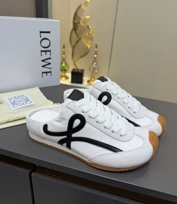 LOEWE Retro Runner Sneakers Unisex Nylon Cow Leather Sheepskin Lining Trainers #A66586