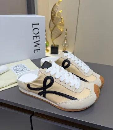 LOEWE Retro Runner Sneakers Unisex Nylon Cow Leather Sheepskin Lining Trainers #A66587